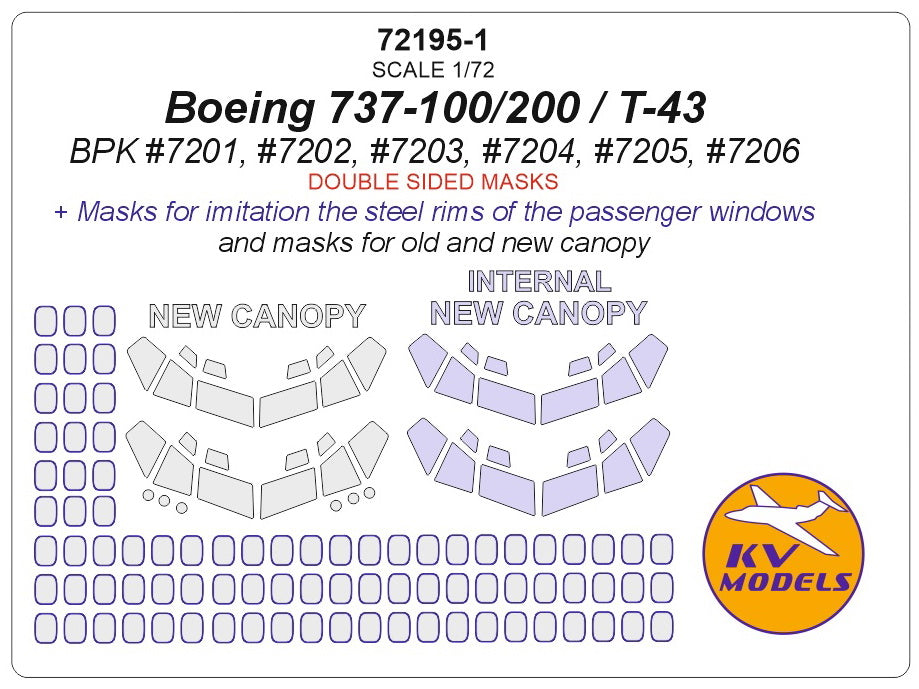 KV Models KV72195-1 1:72 Boeing 737 Original