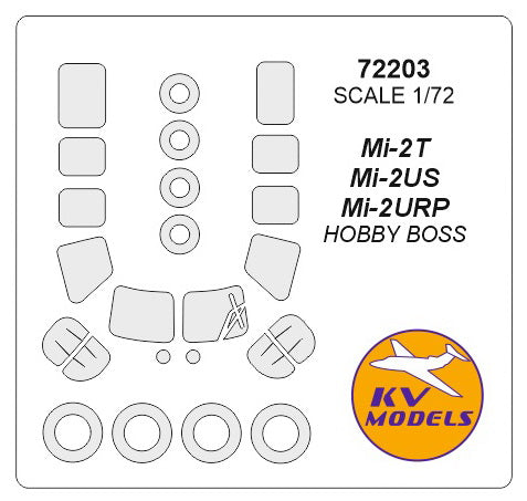 KV Models KV72203 1:72 Mil Mi-2 wheels and canopy frame paint masks