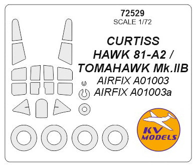 KV Models KV72529 Curtiss Hawk 81-A2 / Tomahawk IIB Masks 1:72