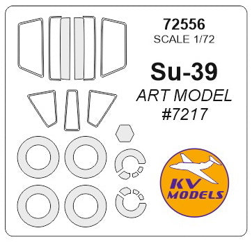 KV Models KV72556 1:72 Sukhoi Su-39 wheels and canopy frame paint masks