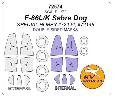KV Models KV72574 1:72 North-American F-86L/K Sabre Dog