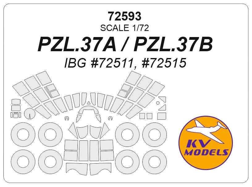 KV Models KV72593 1:72 PZL P.37A/B