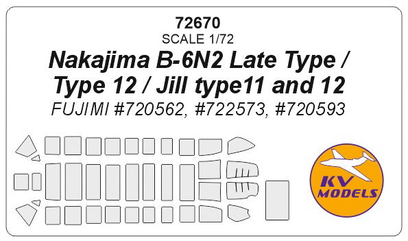 KV Models KV72670 1:72 Nakajima B-6N2 Late Type / Type 12 / Jill type11 and 12