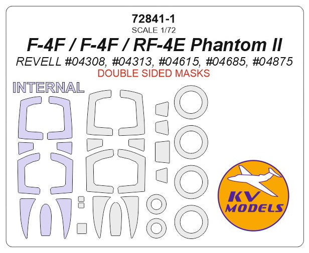 KV Models KV72841-1 F-4F Phantom / RF-4E Phantom II Masks 1:72