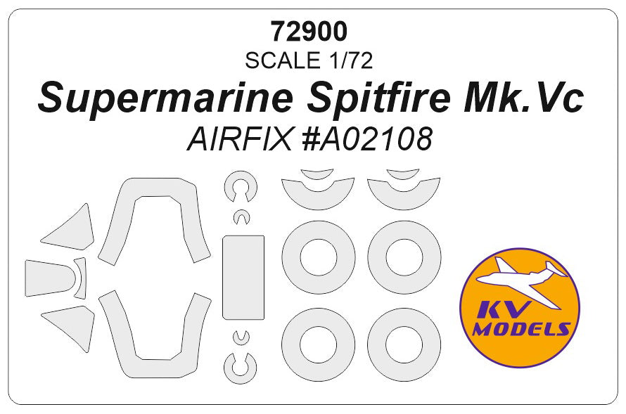 KV Models KV72900 1:72 Supermarine Spitfire Mk.Vc wheels & canopy masks
