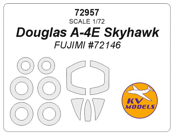 KV Models KV72957 1:72 Douglas A-4E Skyhawk wheels and canopy frame paint masks