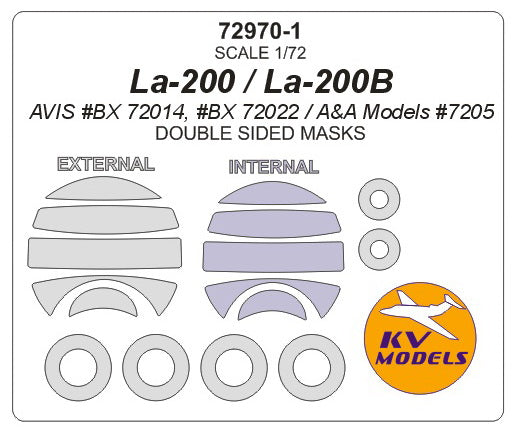 KV Models KV72970-1 1:72 Lavochkin La-200
