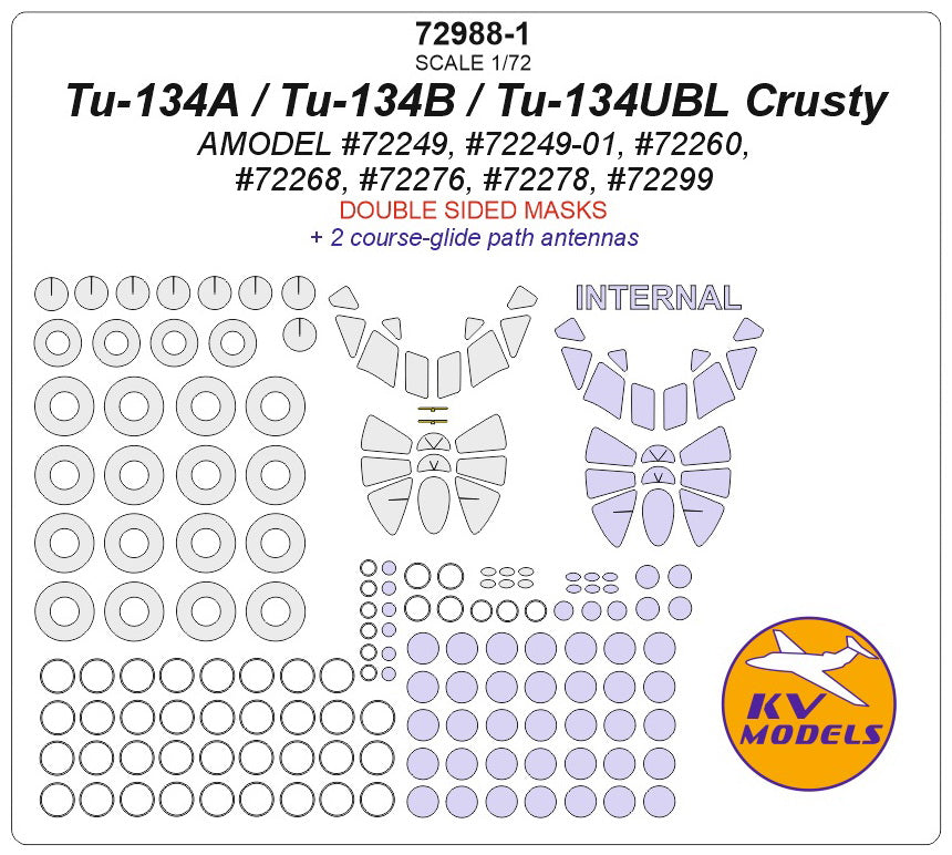 KV Models KV72988-1 1:72 Tupolev Tu-134 Crusty