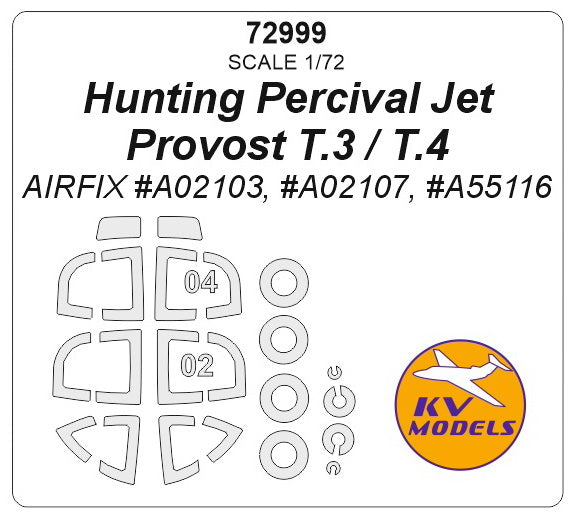 KV Models KV72999 1:72 BAC Jet Provost T.3/T.3a/Hunting-Percival Jet Provost T.4
