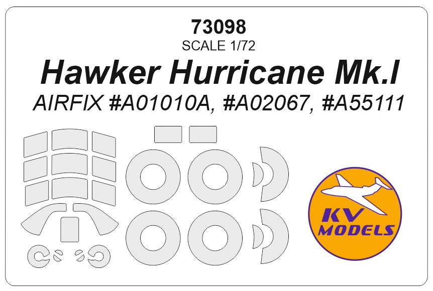 KV Models KV73098 1:72 Hawker Hurricane Mk.I + masks for wheels