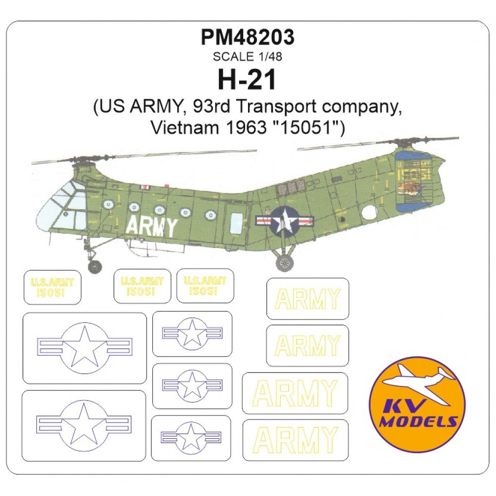 KV Models KVPM48203PM 1:48 Sikorsky H-21