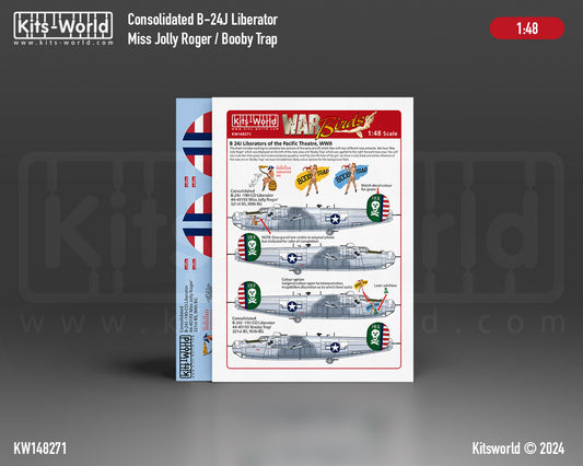 Kits-World KW148271 B-24J Liberator Miss Jolly Roger 90th BG 1:48
