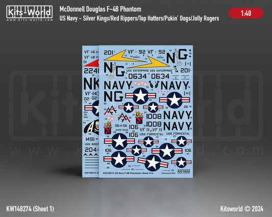 Kits-World KW148274 F-4B Phantom VF-92 Silver Kings USS Enterprise 1:48