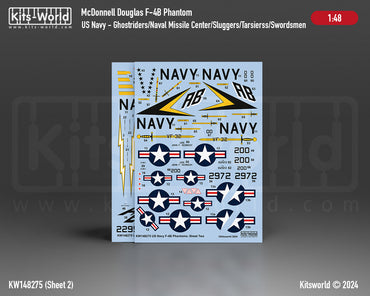 Kits-World KW148275 F-4B Phantom VF-142 Ghostriders USS Constell 1:48