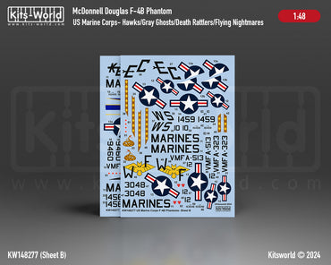 Kits-World KW148277 F-4B Phantom VMFAT-201 Hawks Cherry Point 1:48