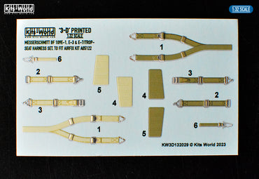 Kits-World KW3D132029 1:32 Messerschmitt Bf-109E-1, Bf-109E-3, Bf-109E-7