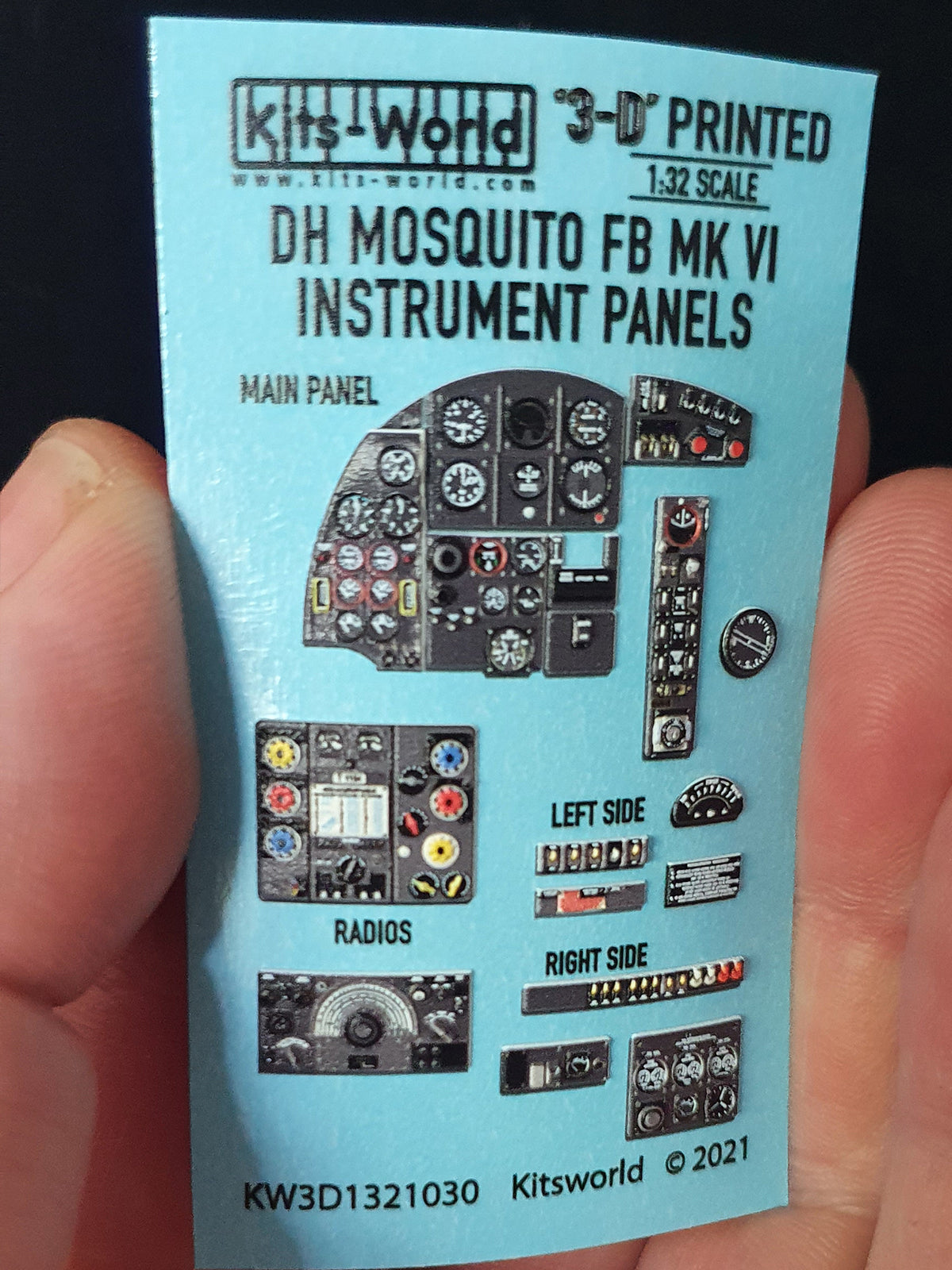Kits-World KW3D1321030 Mosquito FB Mk.VI 3D Instrument Panel 1:32