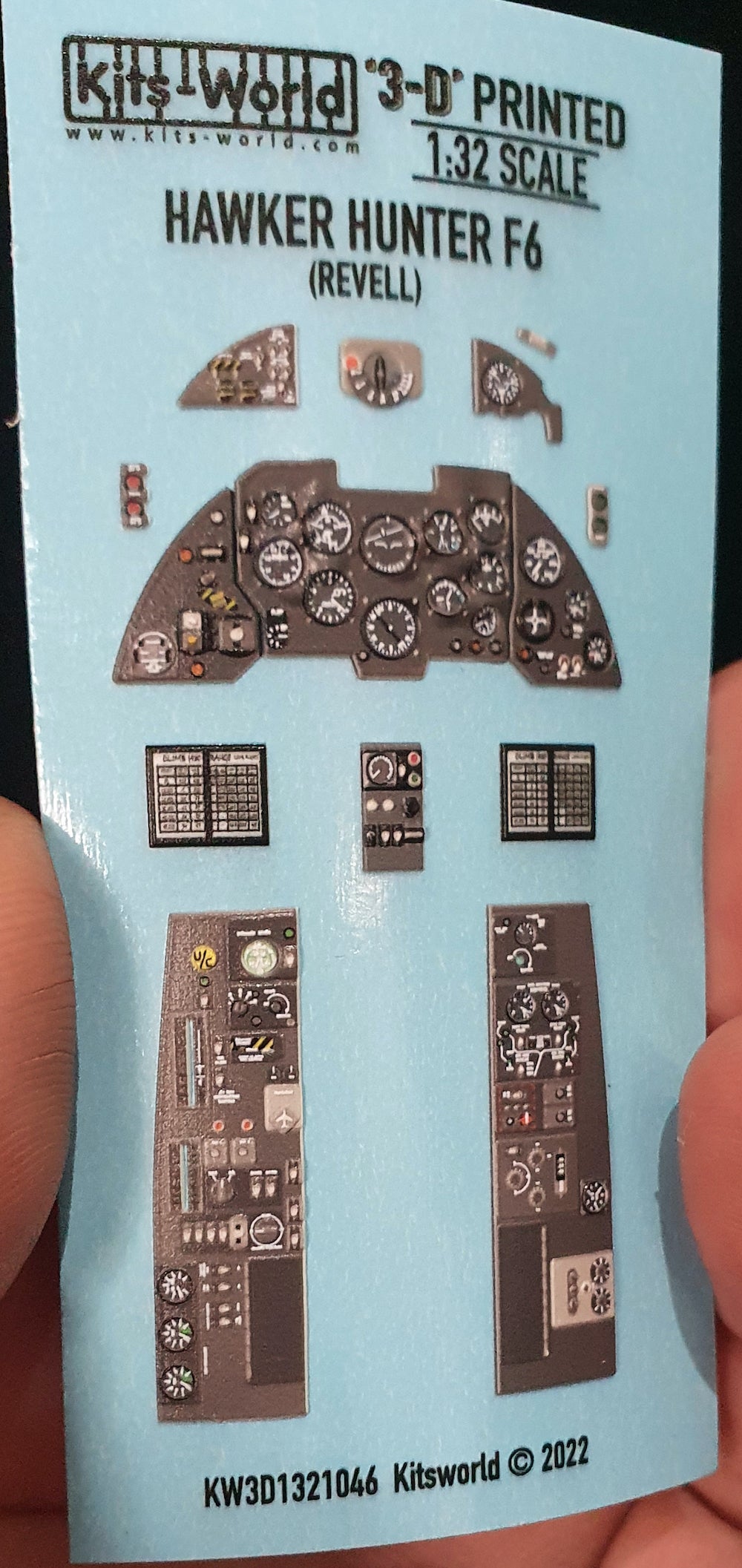 Kits-World KW3D1321046 1:32 Hawker Hunter F.6 -3D Full colour Instrument Panels