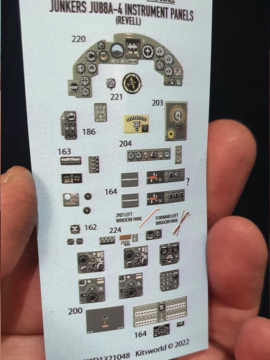 Kits-World KW3D1321048 1:32 Junkers Ju-88A-4 Full colour Instrument Panel