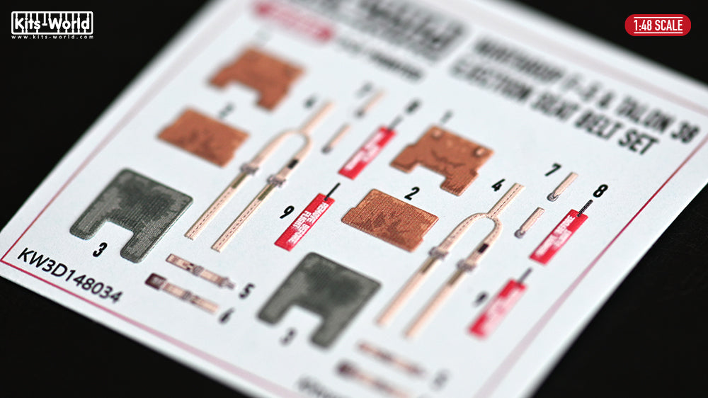 Kits-World KW3D148034 Northrop F-5/T-38 3D Seat Harness 1:48
