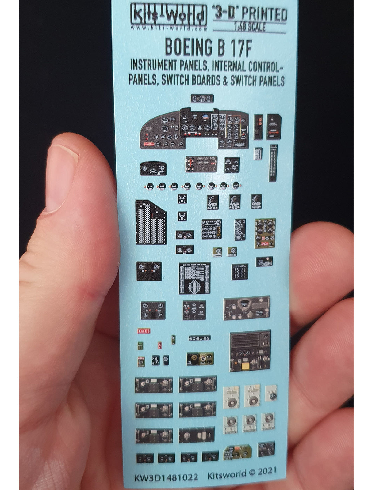 Kits-World KW3D1481022 B-17F Flying Fortress 3D Instrument Panel 1:48