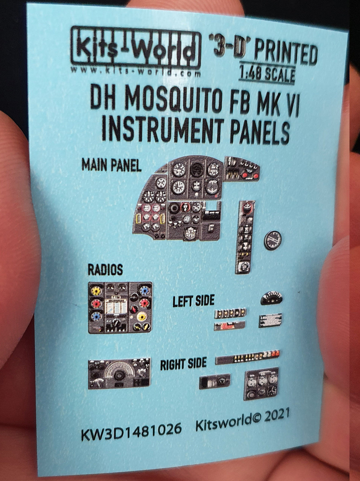 Kits-World KW3D1481026 Mosquito FB Mk.VI 3D Instrument Panel 1:48