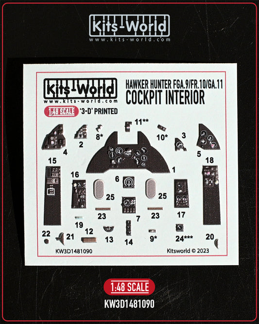 Kits-World KW3D1481090 1:48 Hawker Hunter FGA.9/FR.10/GA.11