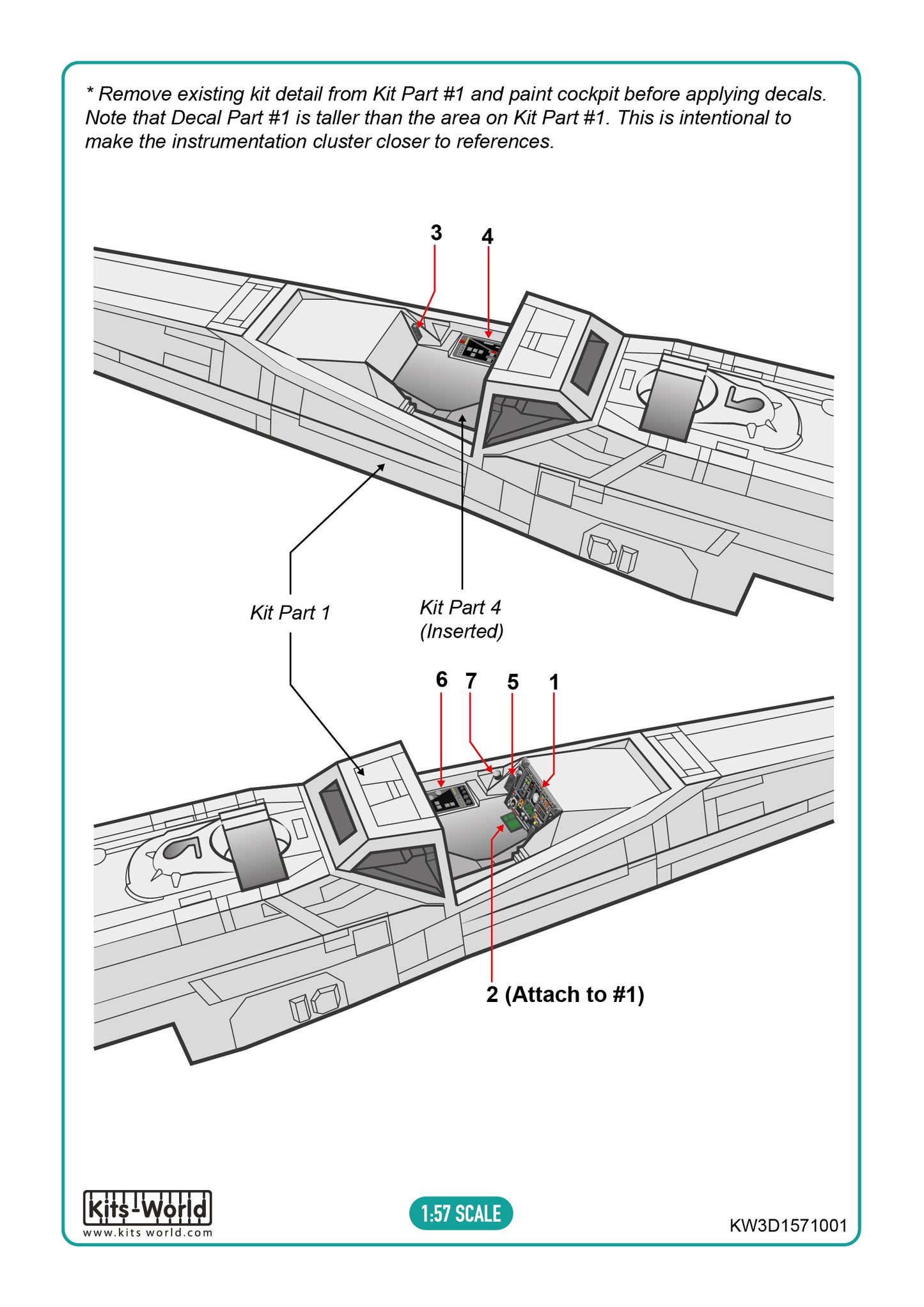Kits-World KW3D1571001 1:57 X-Wing Fighter