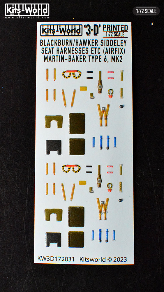 Kits-World KW3D172031 Buccaneer MB Type 6 Mk.2 Seat Harness 1:72