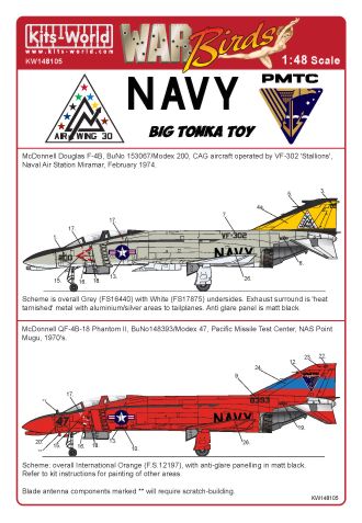 Kits-World KW148105 McDonnell F-4B/QF-4B Phantom II NAS Point Mugu 1:48