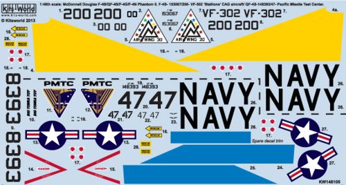 Kits-World KW148105 McDonnell F-4B/QF-4B Phantom II NAS Point Mugu 1:48