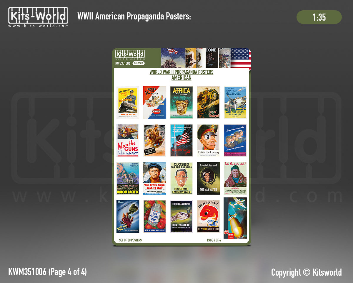 Kits-World KWB351006 1:35 WWII Propaganda Posters US/Allied