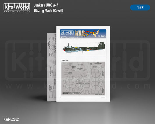 Kits-World KWM321002 1:32 Junkers Ju-88A-4 canopy frame paint mask