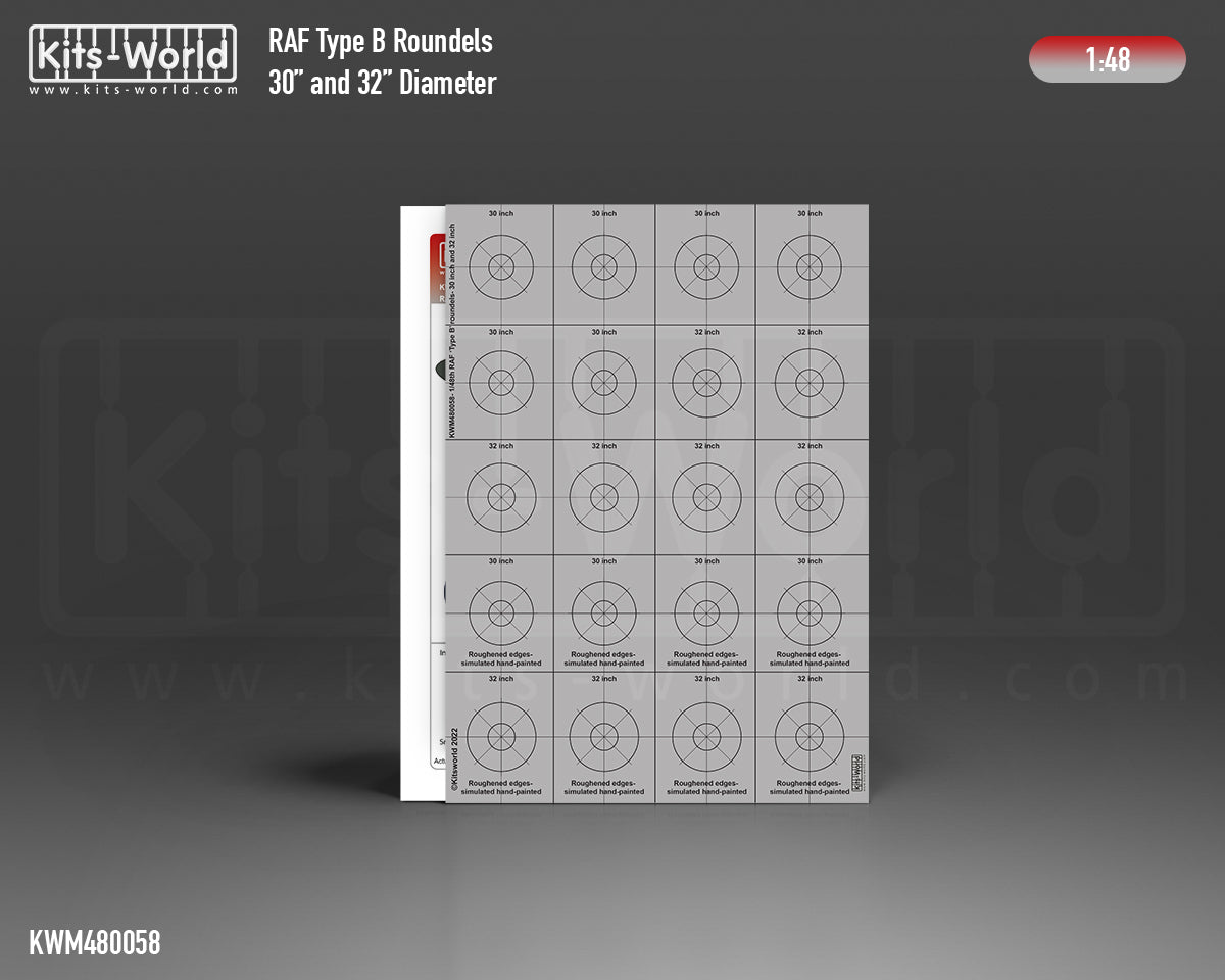 Kits-World KWM480058 1:48 RAF Type B Roundels 30 and 32 inches