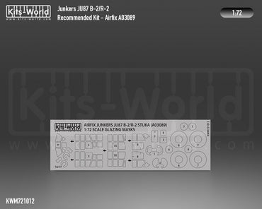 Kits-World KWM721012 Ju-87B-2/R-2 Stuka Wheel/Canopy Masks 1:72