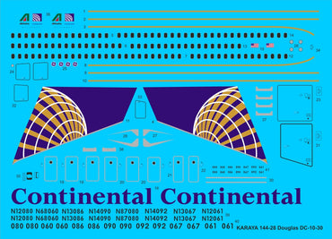 Karaya KY144-28 1:144 DC-10-30 Continental