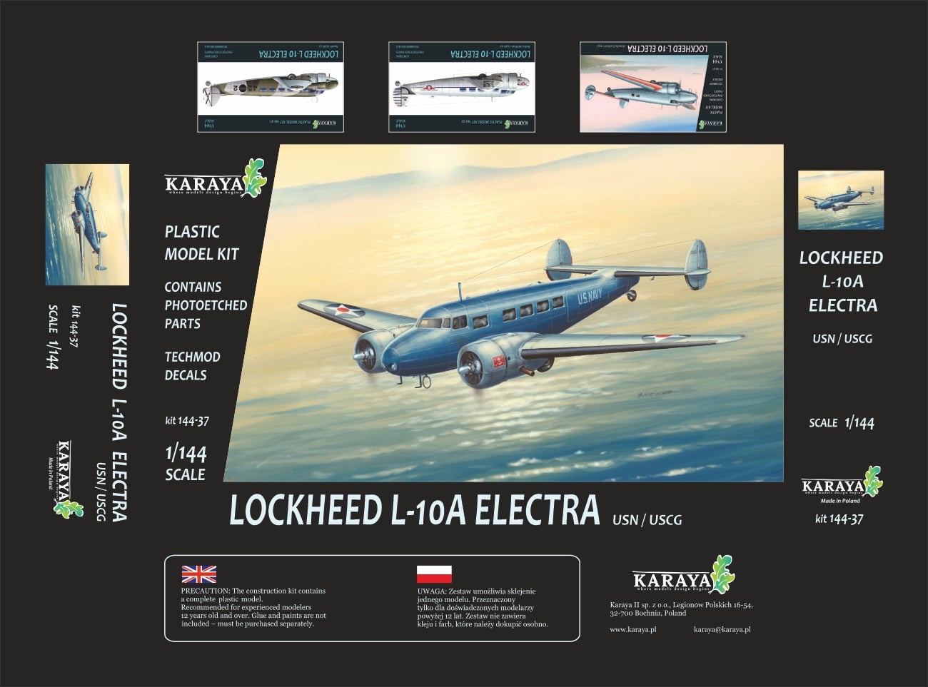 Karaya KY144-37 1:144 Lockheed L-10A Electra USN/USCG