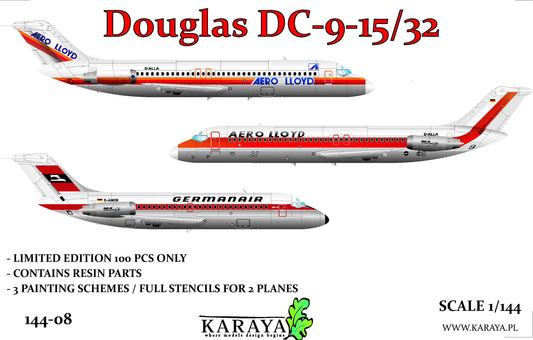 Karaya KY144-08 Douglas DC-9-15/32 German Service Kit 1:144