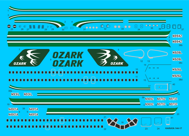 Karaya KYD144-17 1:144 Douglas DC-9-15/32 OZARK late