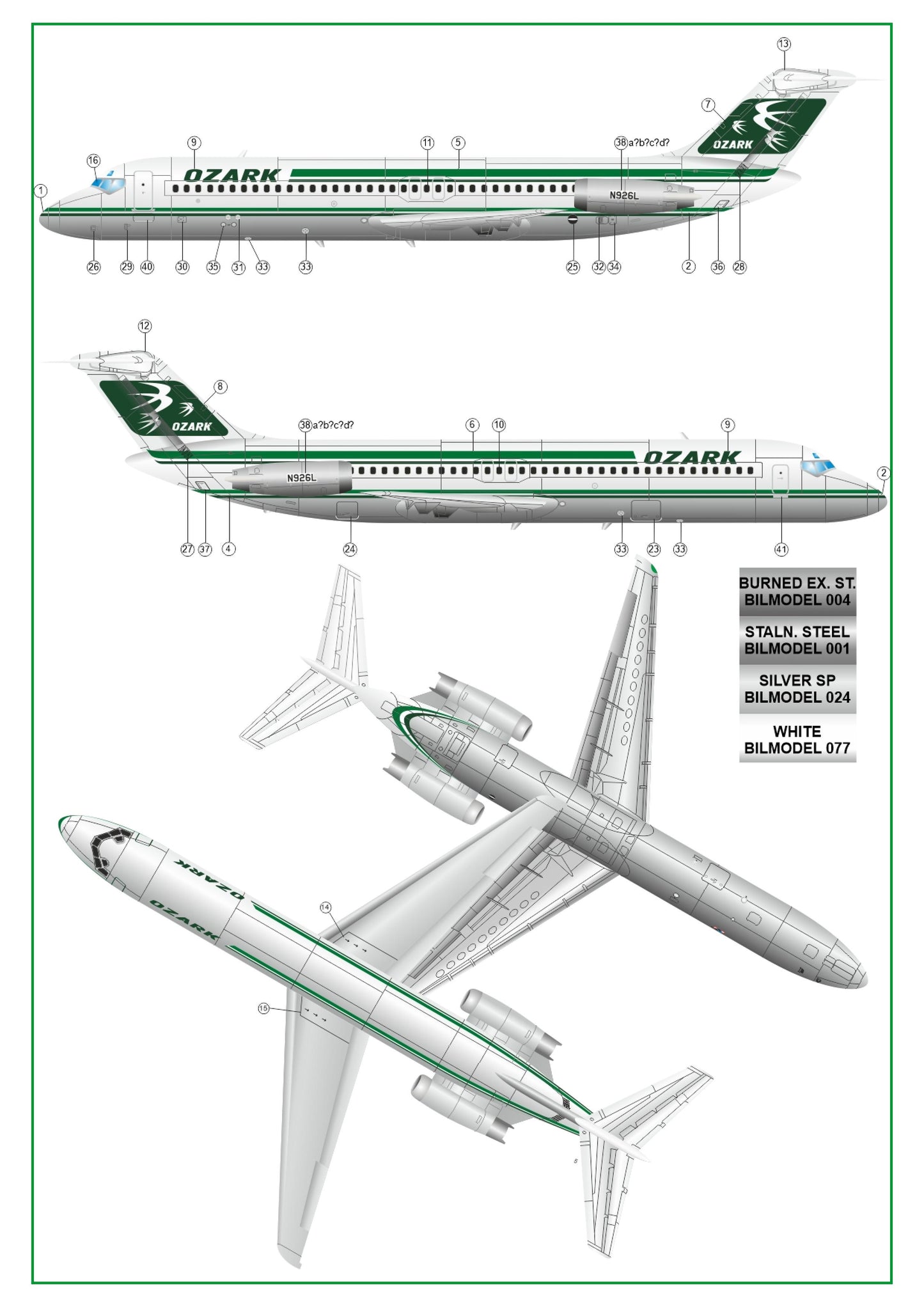 Karaya KYD144-17 1:144 Douglas DC-9-15/32 OZARK late