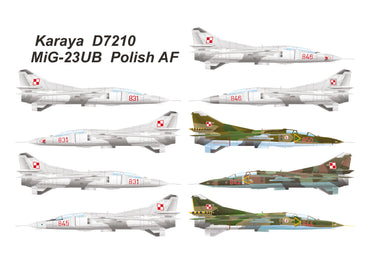 Karaya KYD7210 1:72 Mikoyan MiG-23UB Polish Air Force