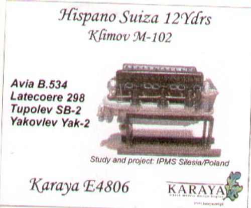Karaya KYE4806 1:48 Hispano Suiza 12Ydrs/Klimov M-102