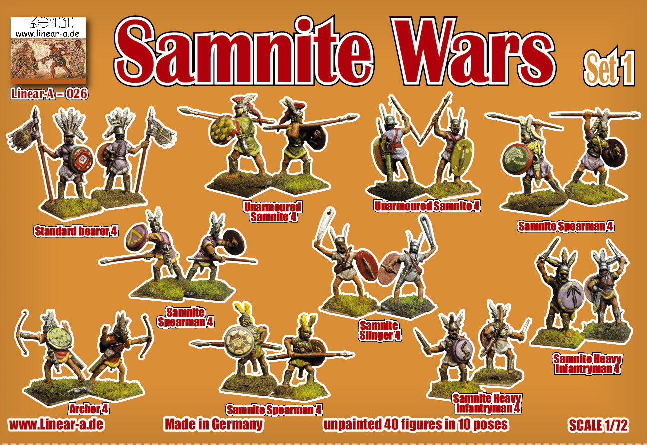 Linear-A LA026 1:72 Samnite Wars INFANTRY Set 1