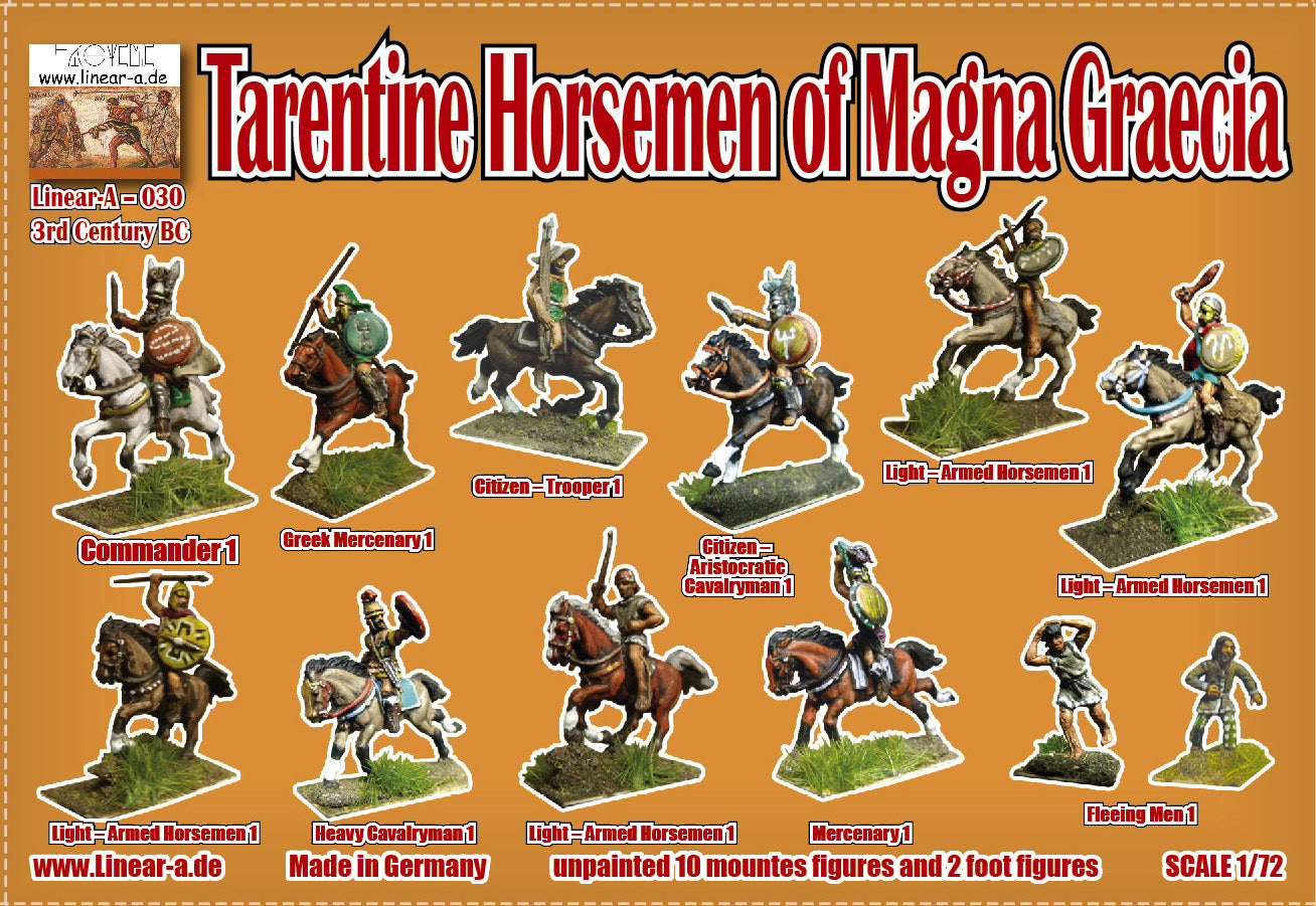 Linear-A LA030 1:72 Tarentine Horsemen of Magna Graecia 3rd Century BC
