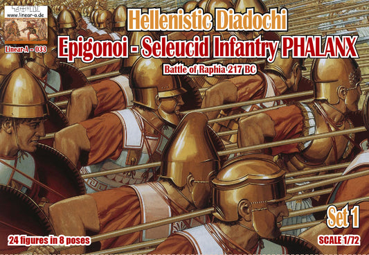 Linear-A LA033 1:72 Hellenistic Diadochi Set 1 Seleucid Infantry PHALANX