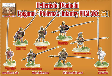 Linear-A LA034 Hellenistic Ptolemaic Infantry Phalanx 1:72