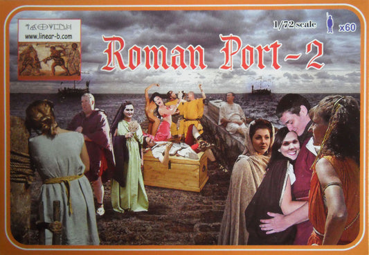 Linear-A LA075 1:72 Roman Port Set 2 56 figures in 14 poses + barrels