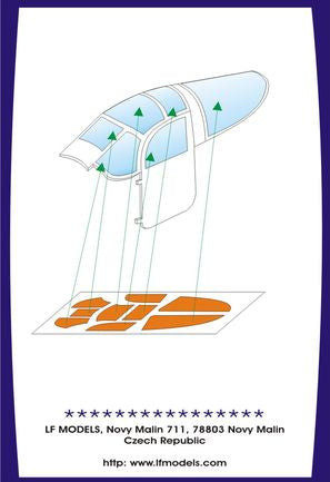 LF Models LF-CM7210 1:72 Bell P-39 canopy frame paint mask