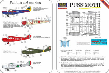 LF Models LFPE7278 1:72 de Havilland DH-80A Puss Moth Axis Communication Plane