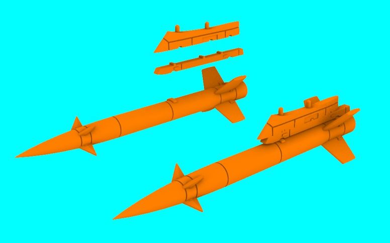 LF Models LF3D4809 1:48 MP-1000 PESCADOR Anti-ship missile 2pcs.